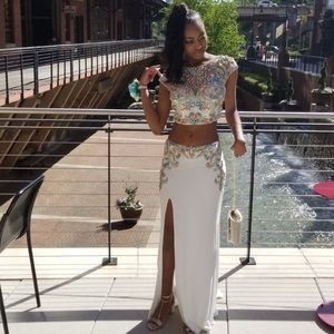 2 piece prom dress